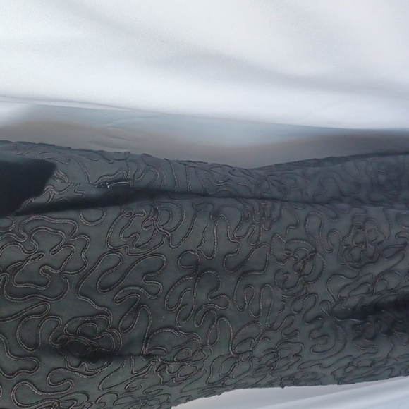 Charter Club Lace Fit & Flare Silk & Linen Textured Dress, v-neck, 17" ptp - Picture 3 of 7